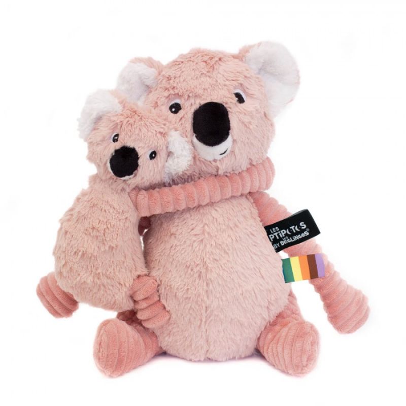 Les déglingos - les ptipotos - peluche koala rose - 30 cm 